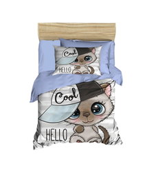 L'essentiel linge de maison Juego de funda nórdica PH172 Lila, Azul y Marrón